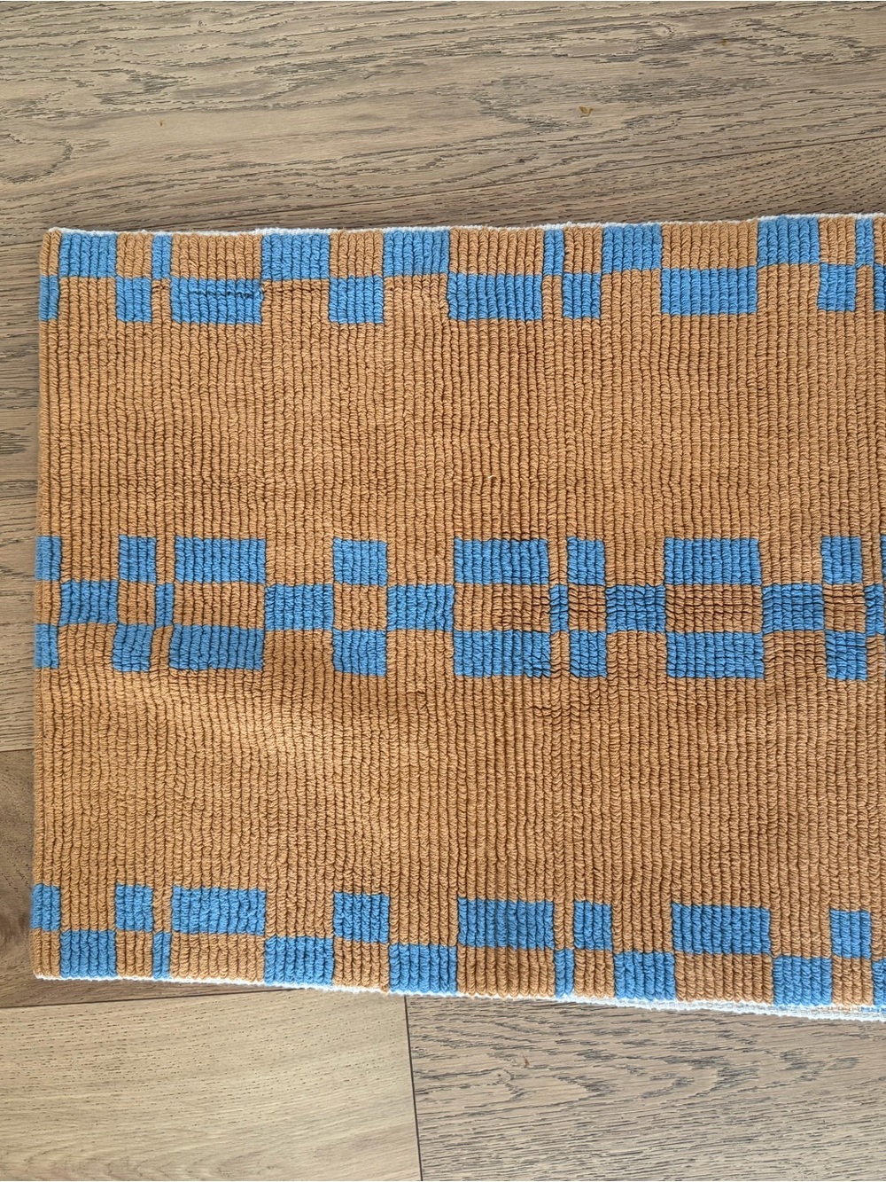 Morrow Softgoods Alina Runner Bath Mat in Azul / Camel - Picture 3 of 4